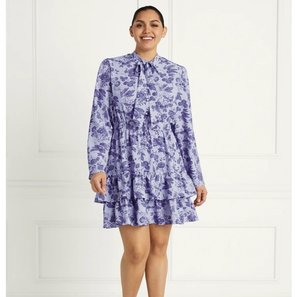 Hill House Home Talia Dress Lilac Tonal Crepe Large NWT - Picture 6 of 9